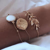 LETAPI 2021   Gold Color Opening Bracelets Bangles Crystal Butterfly Heart Cherry Letter Wedding Bangle for Women