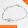 Eye shape lobster clasp charm bracelet accessory, 925 sterling silver bracelet fitting for women hand jewelry making