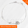Handmake romatic shining zircon letter R bracelet fitting, 925 sterling silver bracelet accessory