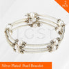 adjustable bracelet jewelry white pearls wrap bracelet 2pcs