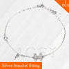 letter H 925 sterling silver bracelet accessory for women DIY charms bracelet jewelry, can stick pearl on