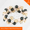 nice women hand jewelry adjustable wrap bracelet beards pearls strand bracelet 2pcs