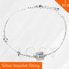 women jewelry 925 sterling silver bracelet accessory pearl bracelet fitting with letter E,mounting for DIY charm bracelet