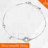 women jewelry Letter O charm bracelet fitting,925 sterling silver bracelet accessory,mounting for DIY pearl bracelet