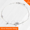women simple letter F 925 sterling silver bracelet fitting with lobster clasps, pearl bracelet for girls