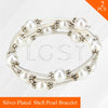 wrap bracelet adjustable white beards pearls bracelet for women 2pcs