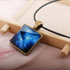 Charm Crystal Glow In The Dark Necklace Pyramid Pendant Space Star Triangle Geometric Luminous Necklace For Women