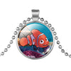 LIEBE ENGEL Cute Finding Dory Pendant Necklace Anime Movie Pattern Vintage Silver Color Chain Statement Necklace Women Choker