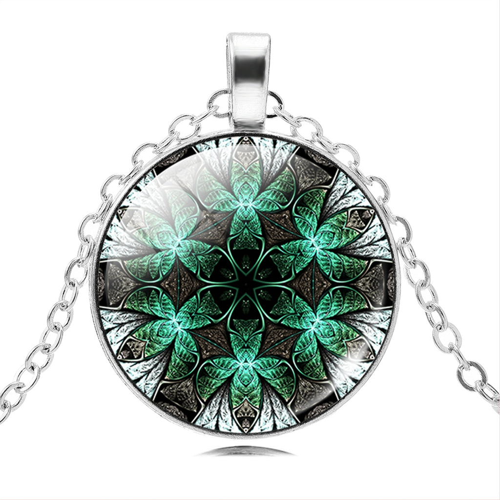 LIEBE ENGEL Vintage Silver Color Chain OM Symbol Buddhism Zen Pendant Necklace Jewelry Classic Necklace Online Shopping India