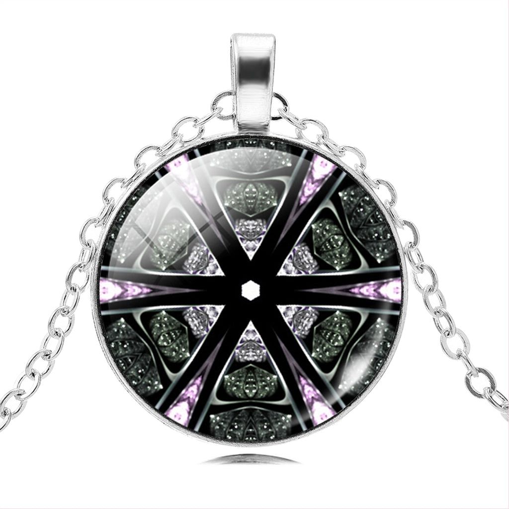 LIEBE ENGEL Vintage Silver Color Chain OM Symbol Buddhism Zen Pendant Necklace Jewelry Classic Necklace Online Shopping India