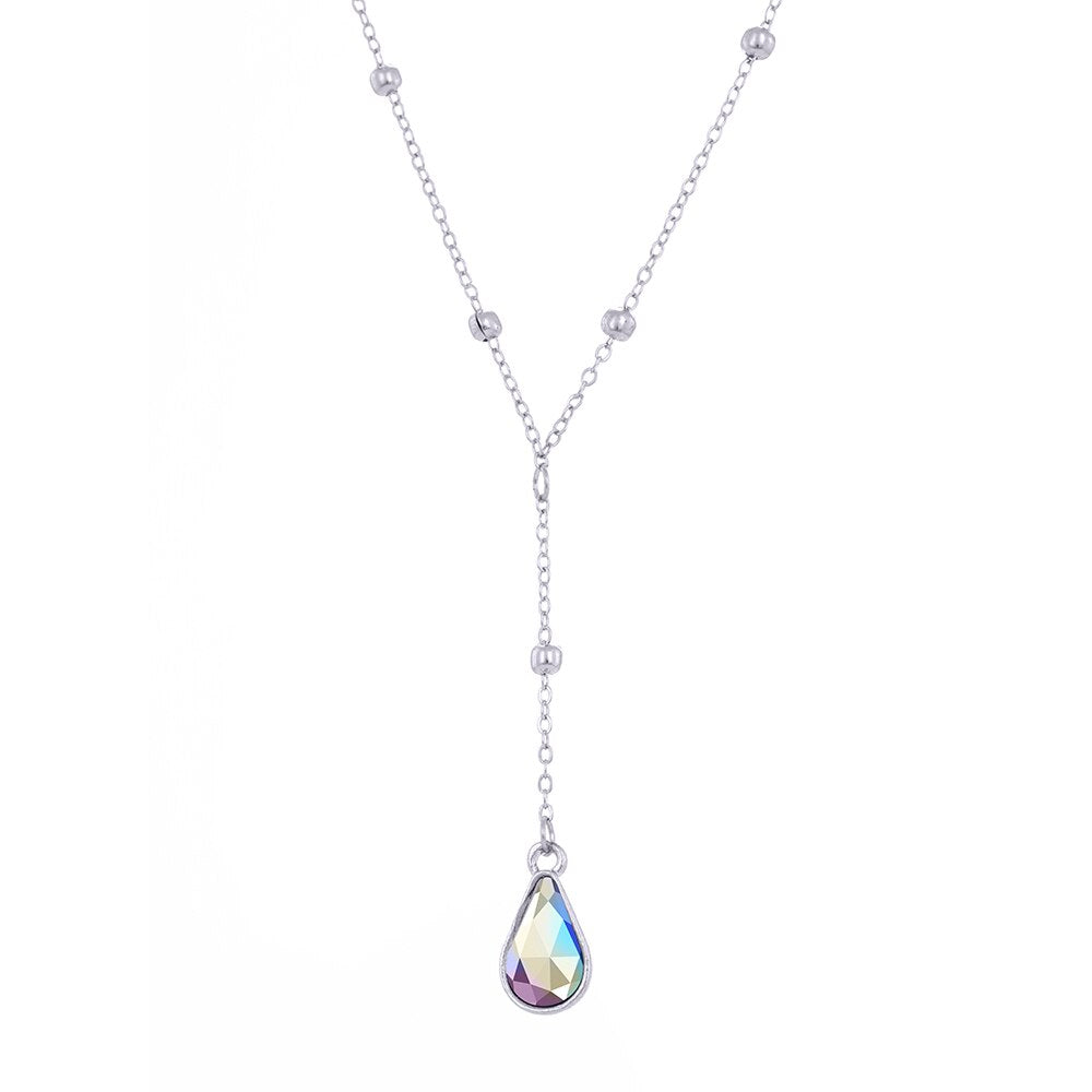 LIKGREAT Celtics Knot Wicca Triquetra Pendant Necklace Pearl Crystal Rhinestone Chain Choker Necklaces for Women Vintage Jewelry