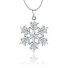 Fashion Snowflake Silver Necklace Chain Women Long Crystal Necklaces Pendants Female Silver Color Jewelry Accessories