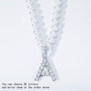 LINGXIA Pearl Necklace Inlay Zircon Butterfly Cross 26 Letters Pendant 6mm-8mm Pearl Chain Glamour Jewelry Gift to Girlfriend