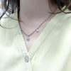 LIVVY  Silver Color  Smiling Face Necklace for Women Luck Star  Party Handmade Jewelry Accessories