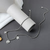 LIVVY  Silver Color  Smiling Face Necklace for Women Luck Star  Party Handmade Jewelry Accessories