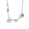 LIVVY Silver Color  Love Heart Round Disc Smile Letter Necklace For Women    Party Gifts Accessories
