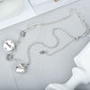 LIVVY Silver Color  Love Heart Round Disc Smile Letter Necklace For Women    Party Gifts Accessories