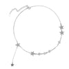 LIVVY Silver Color Romantic Multi Star Necklace Dainty Short Chain For Women Girls Birthday Party Jewelry Gifts