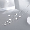LIVVY Silver Color Romantic Multi Star Necklace Dainty Short Chain For Women Girls Birthday Party Jewelry Gifts