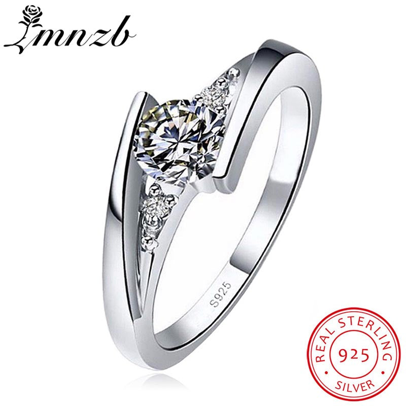 Romantic Wedding Rings For Lover Original 925 Sterling Silver Couple Rings For Engagement Party Jewelry Wedding Bands R1-3