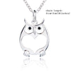 sterling silver 925 cute animal owl pendant chain necklace diy European fine jewelry making for women gifts