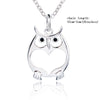 sterling silver 925 cute animal owl pendant chain necklace diy European fine jewelry making for women gifts