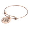 2020 New Stainless Steel Round Pendant Bangles Gold Color Engraved Word 25mm Charm Bracelets & Bangles Pulseras Mujer