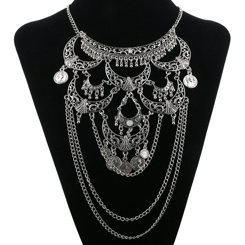 Collares 2020 Boho Maxi Choker Collier Femme Necklace Vintage Colar Statement Bohemian Necklace Women Fine Jewelry