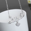 LOVE Heart Crystal Pendants Silver Color Necklace For Women  Designer Jewelry Chains  Items GaaBou