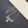 LOVE Heart Crystal Pendants Silver Color Necklace For Women  Designer Jewelry Chains  Items GaaBou