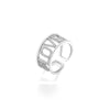 LOVE Letter Initials Adjustable Open Finger Ring Heart Gold Silvey CZ Crystal Knuckle Rings Jewelry for Women 2022 New