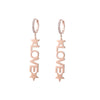 LOVE Letters Stainless Steel Hoop Earrings for Women Korean Stars Charm Earring Jewelry Lover friend Accessories 2022