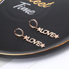 LOVE Letters Stainless Steel Hoop Earrings for Women Korean Stars Charm Earring Jewelry Lover friend Accessories 2022