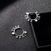 LOVE Letters With Two Heart Around Hoop Earring Gold Silver Color Stainless Steel Earrings For Woman Lover Romantic Jewelry Gift