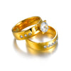 LOVE Marriage Couple Wedding Rings Set for Men and Women Gold Color Titanium Stainless Steel Jewelry High Quality