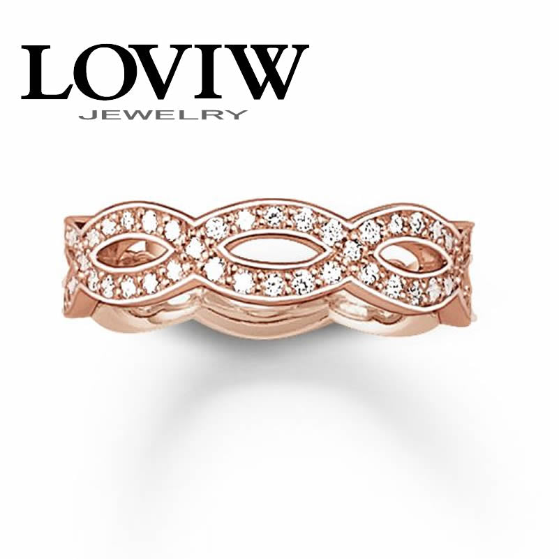 white syn. zirconia-pave silver ring 18K rose golden ring new arrival fashion lovers birthd gift for women ladies girls