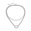 LOVOACC Exaggerated Handmade Double Layers Hollow Paperclip Necklaces for Women Chunky Hollow Link Chain Chokers Necklace Gifts