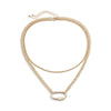 LOVOACC Exaggerated Handmade Double Layers Hollow Paperclip Necklaces for Women Chunky Hollow Link Chain Chokers Necklace Gifts