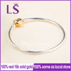LS 2020 New Arrivals Real 100% Gold Moments Silver Bangle, Shine Logo Heart Bangle Fit Original Beads Charm Women Fine Jewelry