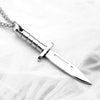 LUMPER Personality Dagger Knife Pendant Necklace For Men Male Stainless Steel Chains Necklace Gift Goth Hip Hop Jewelry