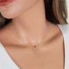 LUSION Simple Turkey Blue Eyes Pendant Necklace For Women Bijoux Maxi Statement Necklaces Collier Choker Jewelry