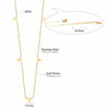 LUXUKISSKIDS Gold Triangle Circle Star Women Girl Collars Choker Necklaces 35cm+15cm Stainless Steel Adjustable Chains Necklaces