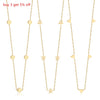 LUXUKISSKIDS Gold Triangle Circle Star Women Girl Collars Choker Necklaces 35cm+15cm Stainless Steel Adjustable Chains Necklaces