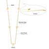LUXUKISSKIDS Gold Triangle Circle Star Women Girl Collars Choker Necklaces 35cm+15cm Stainless Steel Adjustable Chains Necklaces
