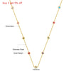 LUXUKISSKIDS Round Zircon Pendants Necklaces Gold Color Stainless Steel Long 57cm+5cm Link Chains Necklaces Costume Accessories