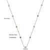 LUXUKISSKIDS Round Zircon Pendants Necklaces Gold Color Stainless Steel Long 57cm+5cm Link Chains Necklaces Costume Accessories