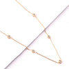 LUXUKISSKIDS Round Zircon Pendants Necklaces Gold Color Stainless Steel Long 57cm+5cm Link Chains Necklaces Costume Accessories