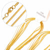 LUXUSTEEL 10pcs/lot Necklace Chain 2mm 45cm/50cm/55cm/60cm Stainless Steel Tabular Snake Chains Jewelry Collars Party Unisex