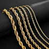 LUXUSTEEL Chains Necklace For Women Men High Polished No Fade Stainless Steel Gold Silver Color Snake Twist Long Necklace Collar