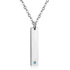 Fashion Gold/Silver Color Necklace New Simple Style Stainless Steel Rectangle Pendants & Necklaces With Charm Crystal